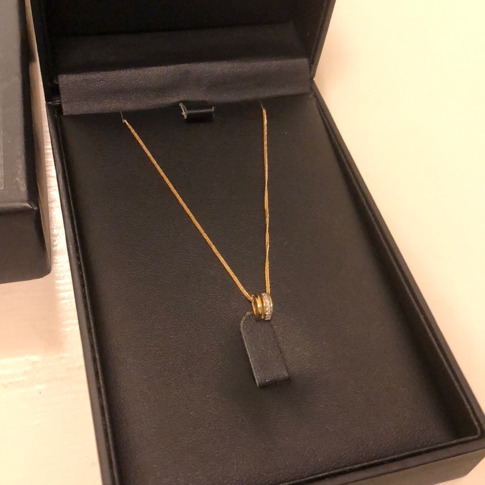 Monte Carlo 18k gold, 0.3 ct diamond necklace